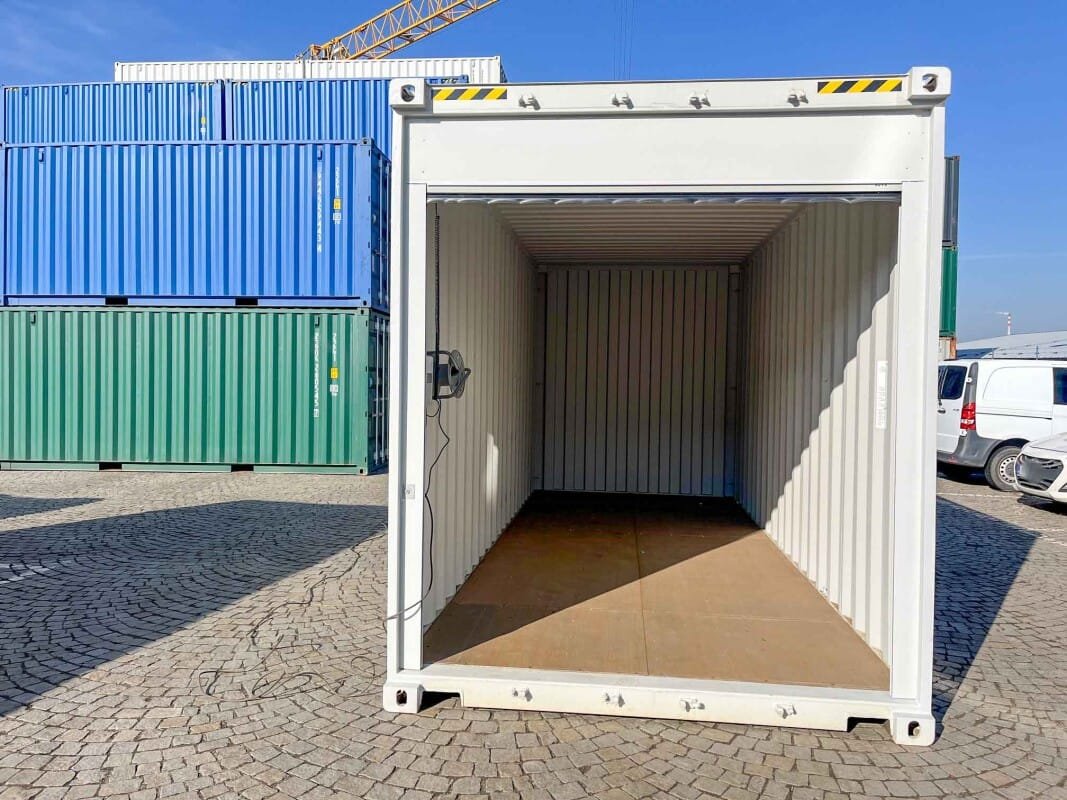 Container 20 Piedi High Cube con Porta Avvolgibile – Grigio Chiaro - immagine 8