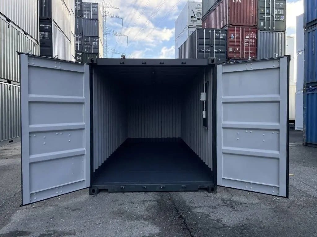 Container 20 Piedi Nuovo con Pavimento in Acciaio e Luce – RAL 7016 - immagine 9