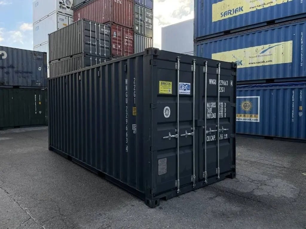 Container 20 Piedi Nuovo con Pavimento in Acciaio e Luce – RAL 7016 - immagine 6