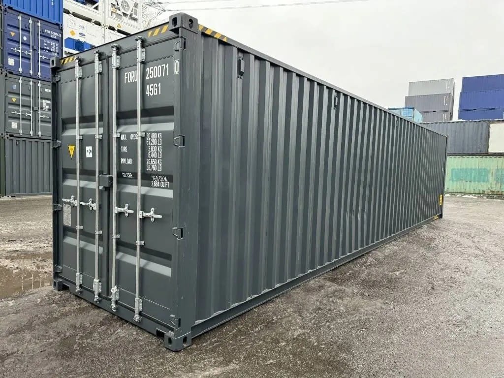 Container 40′ High Cube Double Door Nuovo (2023) – RAL 7016 - immagine 5
