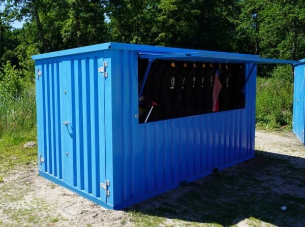 Container Bar Smontabile 3×2 Metri – Blu (RAL 5012) - immagine 3