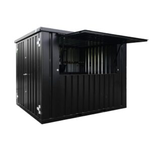Container Bar Smontabile 3×2 Metri – Nero Intenso (RAL 9005)