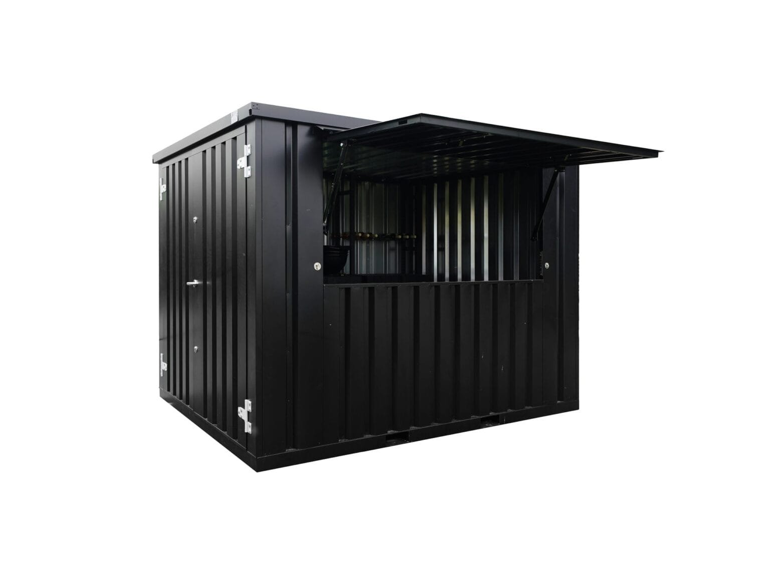 Container Bar Smontabile 3×2 Metri – Nero Intenso (RAL 9005)