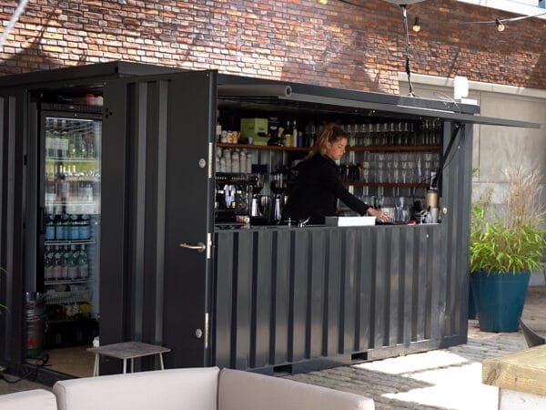 Container Bar Smontabile 3×2 Metri – Nero Intenso (RAL 9005) - immagine 4