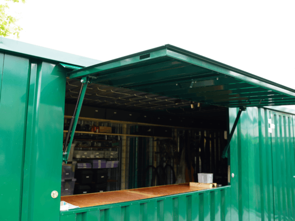 Container Bar Smontabile 3×2 Metri – Verde Turchese (RAL 6016) - immagine 5