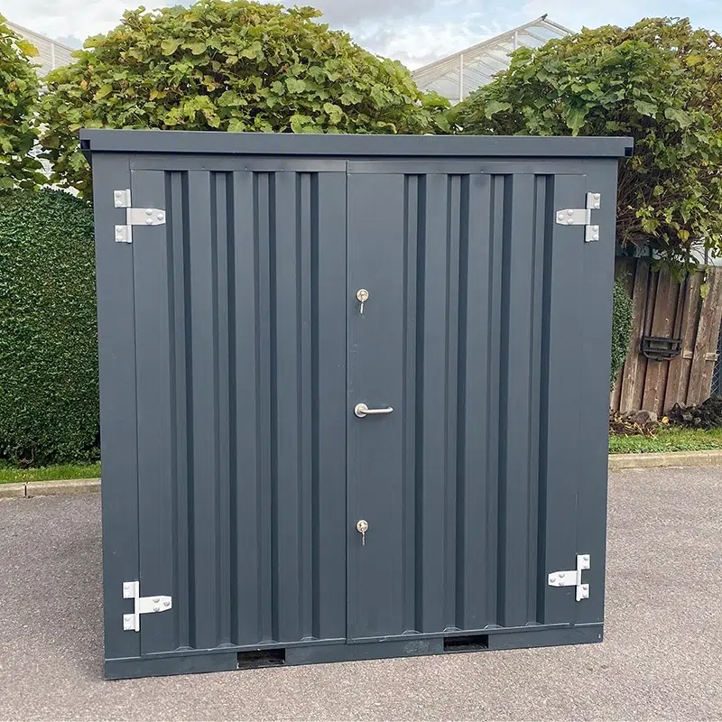 Container Smontabile 2x2m con Pavimento Rialzato – Grigio Antracite - immagine 3